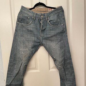 All Saints Faded Blue Jeans